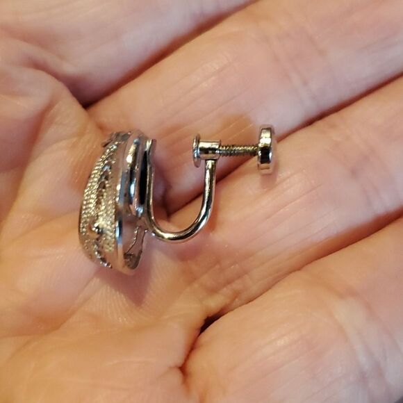 Vintage Sorento Sterling Silver Hematite Stone Necklace and Earrings! NWOT! - Picture 6 of 12